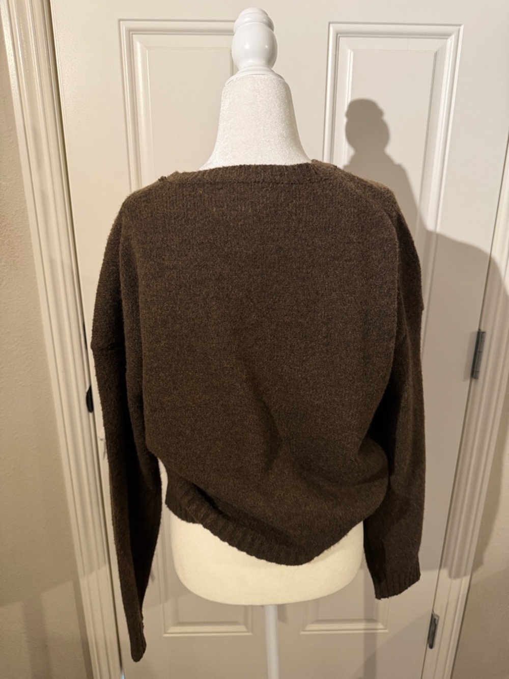 LUCKY BRAND Brown Graphic Leopard-Tongue Crewneck Sweater - Women - Picture 3 of 4